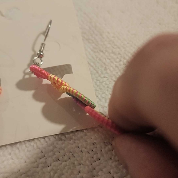 Earrings, fashion twisted colorful twin. NWOT - Picture 2 of 6